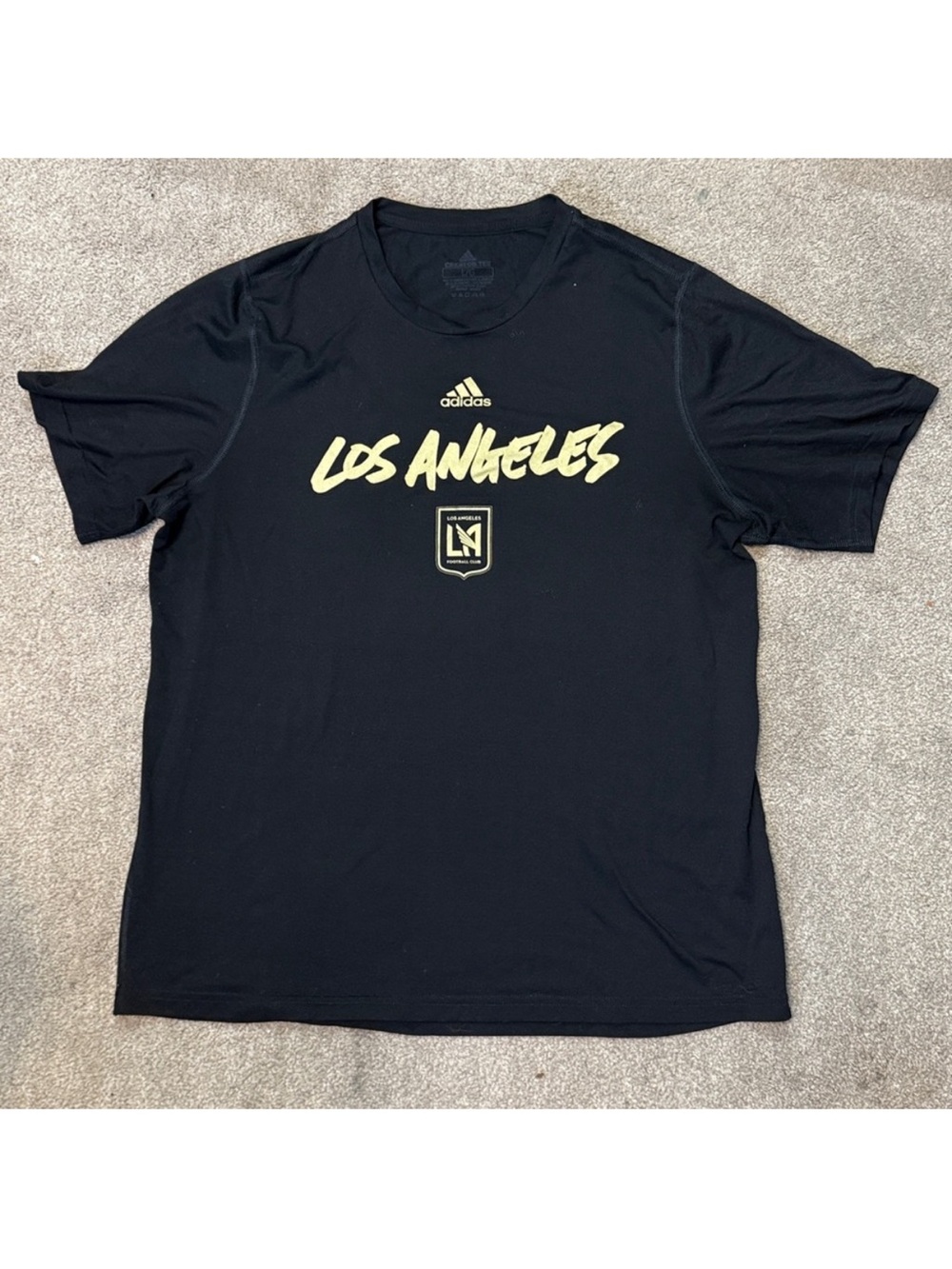 adidas Los Angeles Black with Gold Script Tee